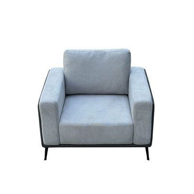 Vista 1-Seater Fabric Sofa - Warm Grey/Dark Grey